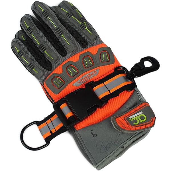 【GH01】MELOTOUGH Firefighter Glove Strap | Glove Holder Clip with Glove Leash Swivel Snap Hook,Reflective for Quick Access