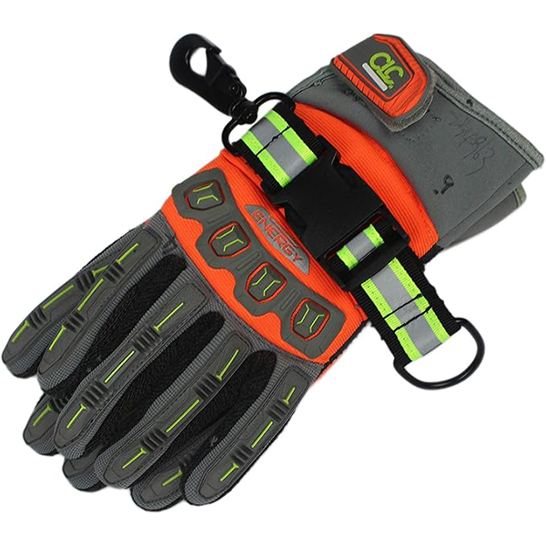 【GH02】MELOTOUGH Firefighter Glove Strap | Glove Holder Clip with Glove Leash Swivel Snap Hook,Reflective for Quick Access