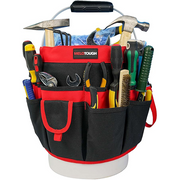 【BI01-Red】MELOTOUGH Bucket Tool Organizer With 35 Pockets Fits to 3.5-5 Gallon Bucket (Red)