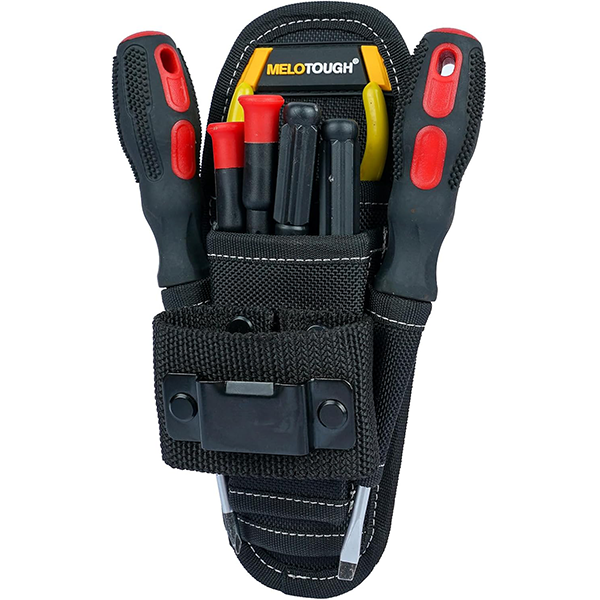 【MP005-BLACK】Small Tool Pouch with Belt Clip,Small Tool Holder Pouch, Min Work Organizer Tool Holster and Knife Holder