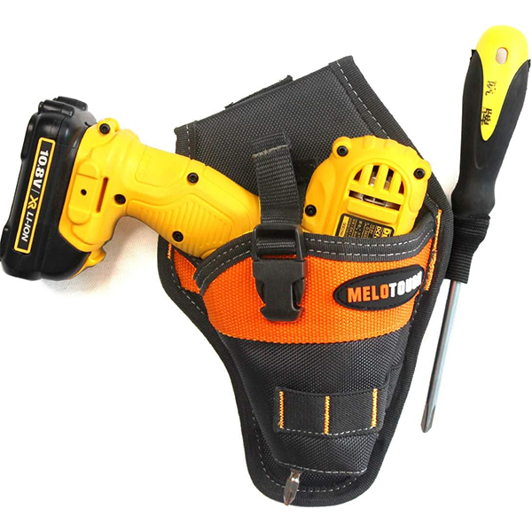 【MDH02】MELOTOUGH Left/Right Handed Belt Cordless Drill Holster for Tool Belt Drill Pouch Impact Driver Holster for Drill bits