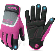 MELOTOUGH Women Work Gloves,Safety Work Gloves for Mechanic,Garden,Warehouse,Yard,TouchScreen Working Gloves,Breathable,Pink