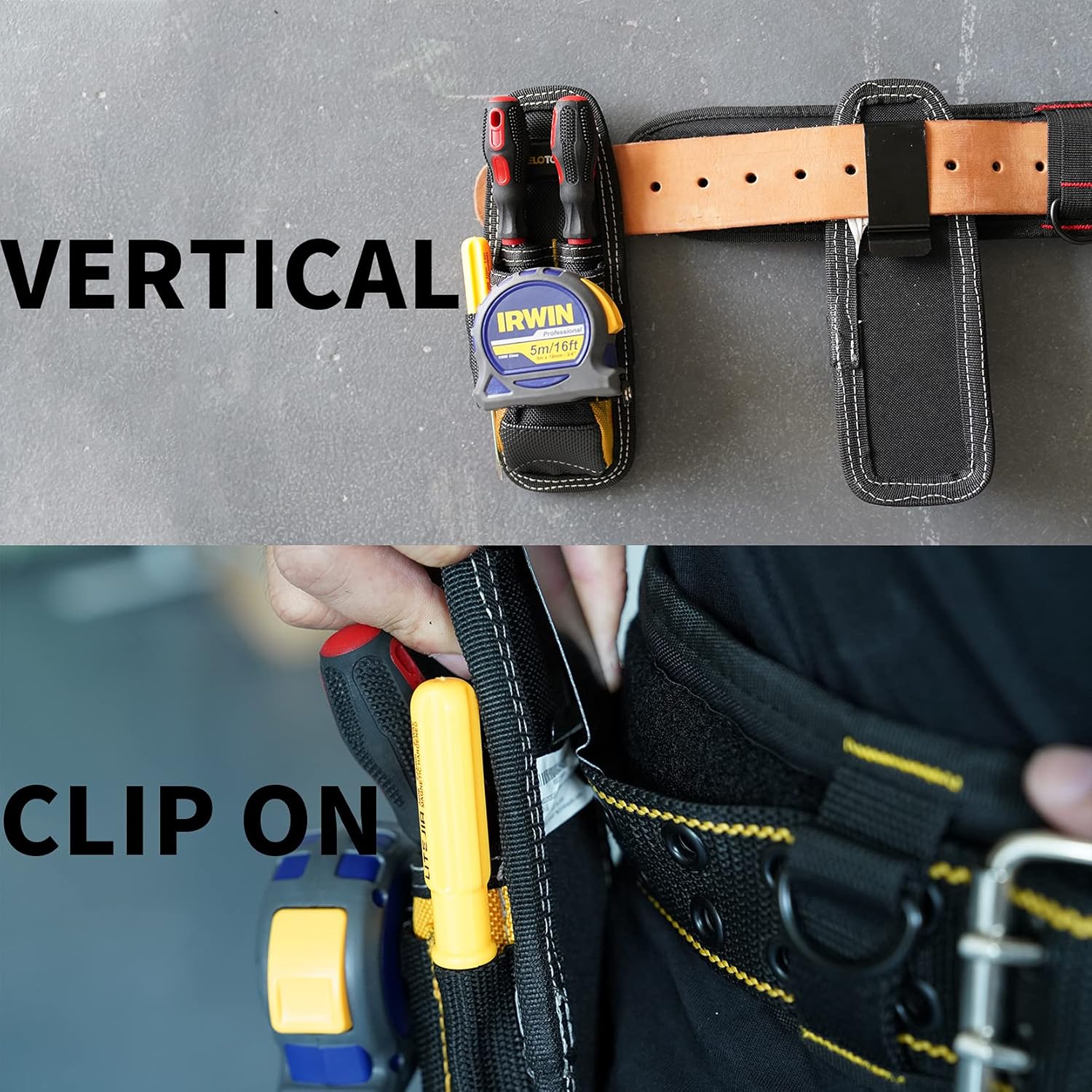 Small Tool Holder, Min Work Organizer Tool Pouch and Knife Holder with Snap Clip