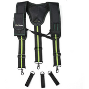 【SW101-Green】MELOTOUGH Tool Belt Suspenders for Work Belt Suspenders Heavy Duty Padded Suspenders for Electrician/Construction/Farmer