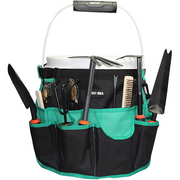 【BI02-Green】MELOTOUGH Bucket Caddy Organizer Bucket Tool Organizer for Garden Tools Fit 3.5 to 5 Gallon Bucket (Green)