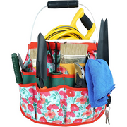 【BI02-Flower】MELOTOUGH Bucket Caddy Organizer Bucket Tool Organizer for Garden Tools Fit 3.5 to 5 Gallon Bucket (Flower)