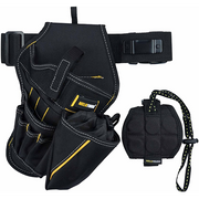 【MDH04-R】MELOTOUGH Impact Holster 3-in-1 Drill Holster Combo with Magnetic Wristband,Tool Belt Drill Holder with Bit Pouch(Right Handed)