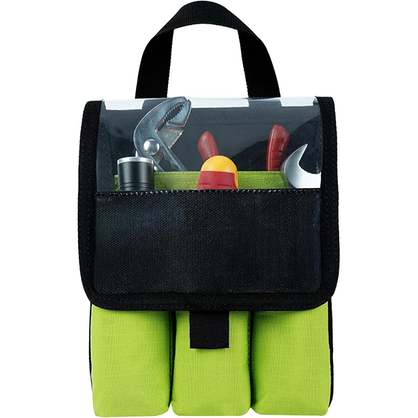 【MFP01-Lime】MELOTOUGH 7-Pocket Firefighter Tool Pouch with Carry Handle and Flap, Fits in Bunker Gear Pocket, Tool Organizer
