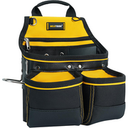 【MP007】MELOTOUGH Carpenter Tool Pouch with 10 Pockets,Electrician Tool Pouch,Framer Belt Bag,Tool Pouch with Belt Clip，Tool Belt Pouch with Hammer Holder for Roofers,Constructors,Handyman,Electrician