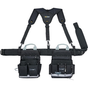 【TC04】MELOTOUGH Electrician Tool Belt with Suspenders Tool Bag Suspenders Tool Belt Combo Construction Tool Pouch Heavy Duty Suspension Rig for Electrician, Roofing,Contractor,Carpenter