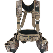 【TC02-Camo】MELOTOUGH Camo Tool Belt with Suspenders Camouflage Tool Bag Supenders Framers Comb Apron Tool Belt Construction Tool Pouch Suspenders Heavy Duty Carpenter Suspension Rig for Electrician