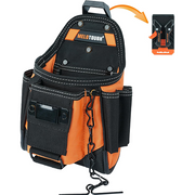 【MQC02-Orange】MELOTOUGH Small Electrician Tool Pouch With Belt Clip Attachment - 9 Pockets Tradesman Bag With Tape Thong - Holster for Electricians
