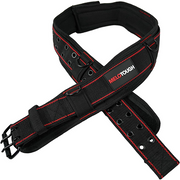 【WB001-Red-S】MELOTOUGH Padded Tool Belt with D ring for men construction Strong Durable Double Metal Roller Buckle,adjustable waist 33'-47 'thick confortable foam padding (XL)