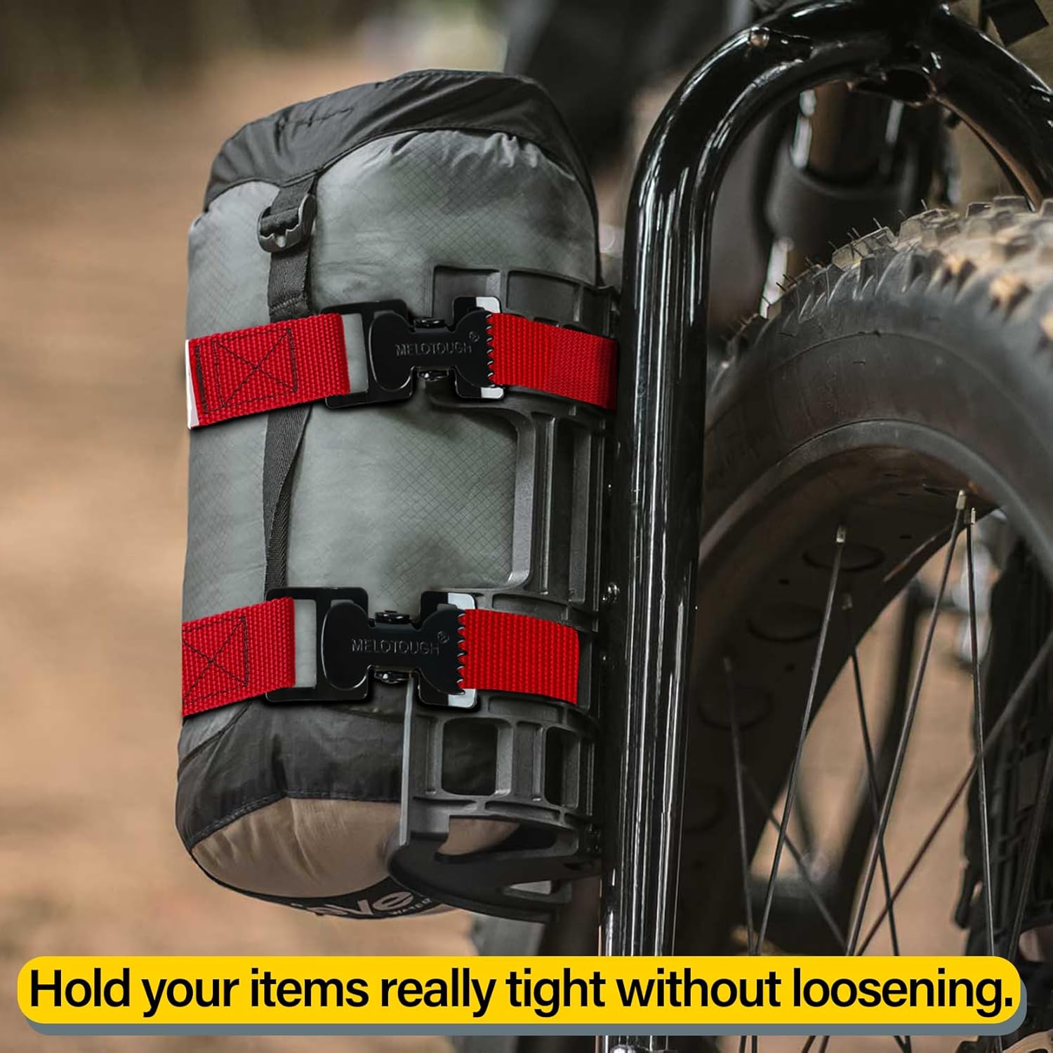 MELOTOUGH 4Pk 1" x 6ft Lashing Strap with Alligator Thumb Buckle Cargo Secure Webbing Up to 450lbs,Ladder Straps,Tie Down Straps,Utility Straps with Clips,Red