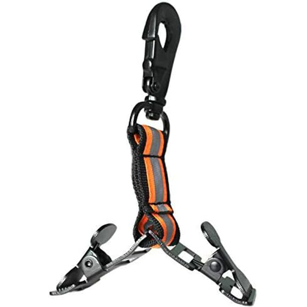 【GH06-Orange】MELOTOUGH Firefighter Glove Clips Strap | Glove Holder with Glove Leash Swivel Snap Hook