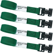 【MTS02-green】MELOTOUGH 4pk 1" x 2ft Lashing Straps with Alligator Thumb Buckle, Green, Up to 450lbs