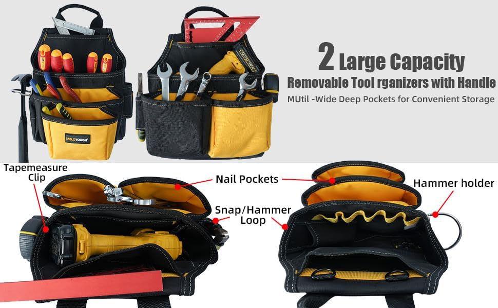 Apron May Rig MELOTOUGH 28-Pocket Pro Framer's rig Combo Apron Tool Belt and Heavy D ...
