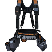 【TC02-Khaki】MELOTOUGH Tool Belt with Suspenders Tool Bag Suspenders Framers Comb Apron Tool Belt Construction Tool Pouch Builder Heavy Duty Carpenter Suspension Rig for Electrician, Roofing,Contractor(Khaki)