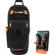 【MQC04-Orange】MELOTOUGH Small Tool Pouch with Quick Release Belt Clip,Clip On Tool Belt Pouch with Electrician Tapemeasure Clip, Mini Work Organizer Tool Holster and Knife Tool Holder Pouch