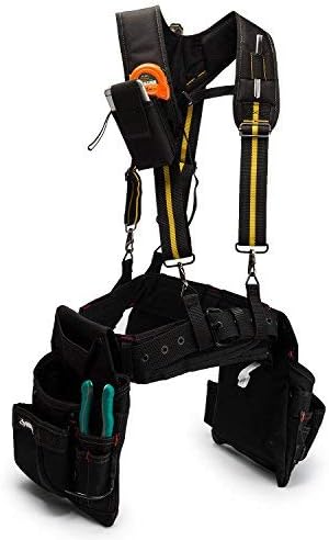 MELOTOUGH Padded Suspenders Tool Belt Suspenders Heavy Duty Work Suspenders for Carpenter Electrician Work Suspension Rig