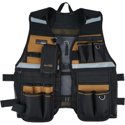 【TV-Khaki】MELOTOUGH Tool Vest for Men Reflective Safety Tool Vest with Adjustable Straps,Removable Phone Holder for Electrical,Carpenters,Construction(Khaki)