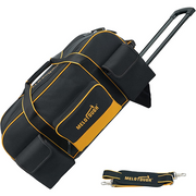 【RTB06-Yellow】MELOTOUGH Rolling Tool Bag with Wheels,Large Capacity Tool Bag Organizer with Concealed Telescoping Handle for Electrician,Construction,HVAC,Technician (Yellow/Black)