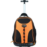 【RTB01-Orange】Wheeled Rolling Tool Bag Backpack, Heavy Duty Tradesman Pro Tool Backpack Organizer with 37 Pockets and Large Interior, Water Resistant(Orange)
