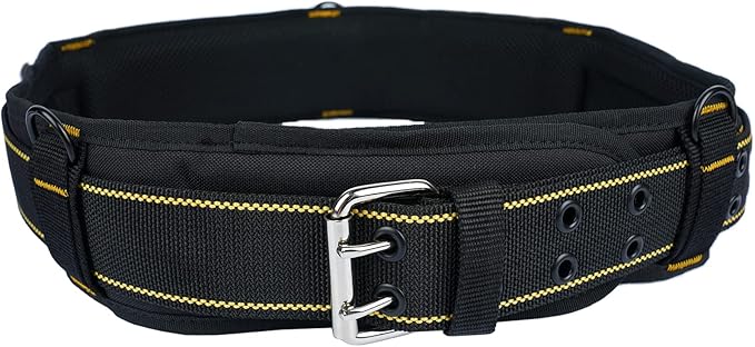 【WB001】Tool Belt Suspenders Tool Harness for Heavy Duty Work ，Movable shoulder Pads, Quick Clip Suit for CLC, Husky,Dewalt Tool Belt (Black)…