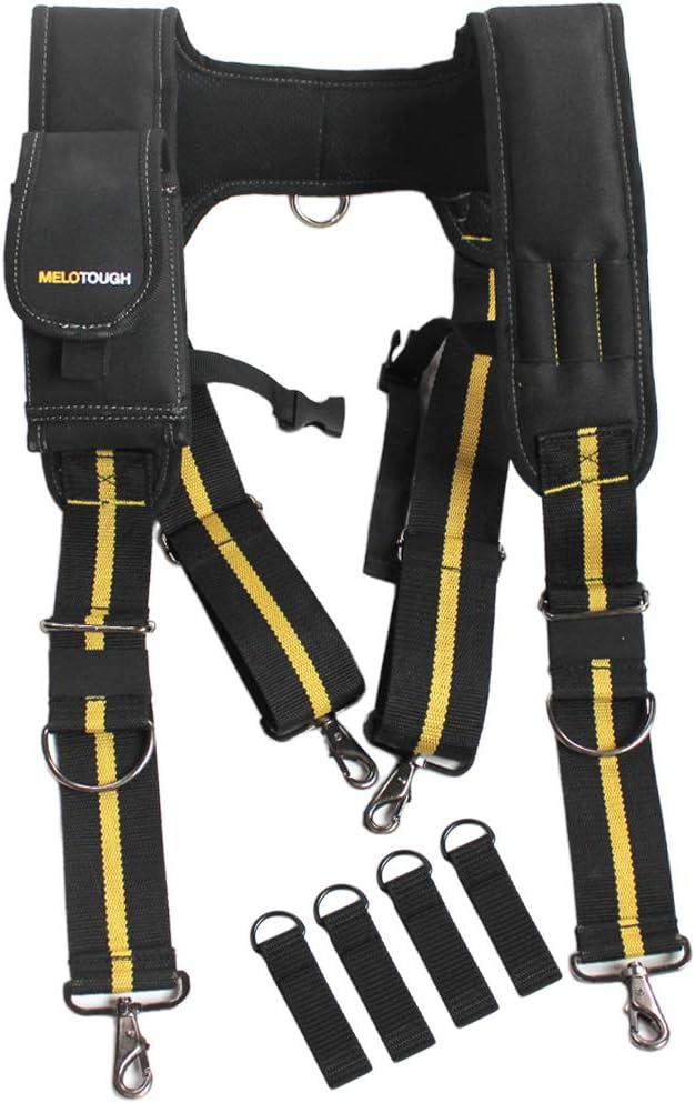 【MBL01】MELOTOUGH Suspenders Loop Attachment Heavy Duty Belt Loops Attachment fits 2.25-2.5 inch Belt Connectors, 4 Pack