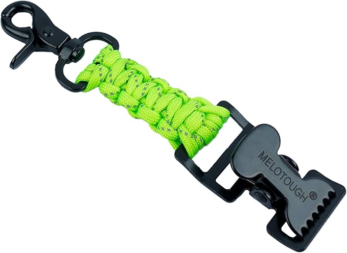 【TGH02-Lime 2】MELOTOUGH Tactical Glove Clip Holder Work Glove Holder Clip for Tactical Backpack, Tool Belt