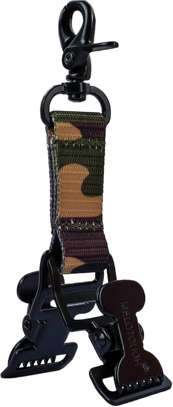 【CQ01-Black】MELOTOUGH Quick Relase Glove Holder Clip for Work Gloves Firefight glove Strap Alligator Clip Glove Holder