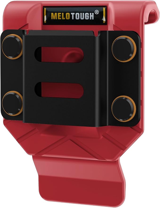 【MBD03-Yellow】MELOTOUGH Drill Belt Clip,Drill Holder for Tool Belt,Measuring Tape Holder for Impact Driver,Tape Measure