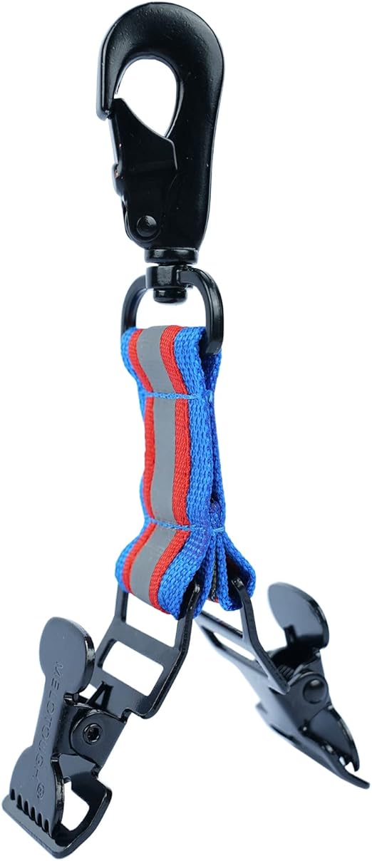 【GH06-Orange】MELOTOUGH Firefighter Glove Clips Strap | Glove Holder with Glove Leash Swivel Snap Hook