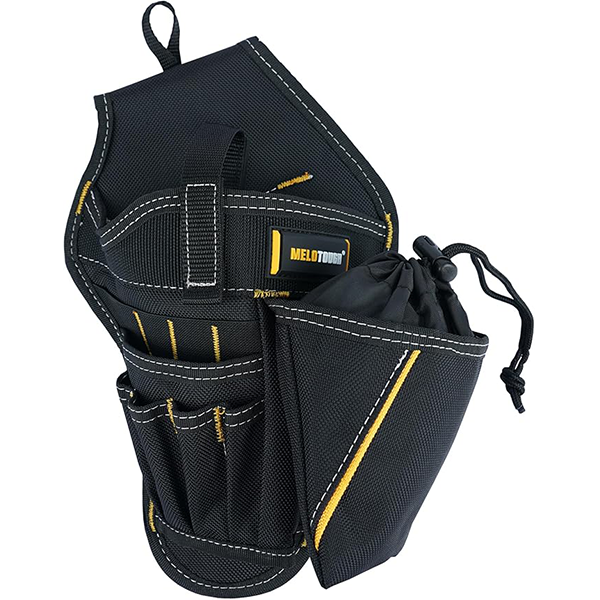 【MDH03-R】MELOTOUGH Drill Holster Impact Driver Holster with Bit Pouch Heavy Duty Impact Holster for Tool Belt