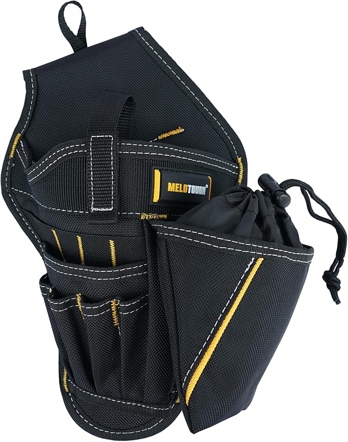 【MDH03-L】MELOTOUGH Drill Holster Impact Driver Holster with Bit Pouch Heavy Duty Impact Holster for Tool Belt