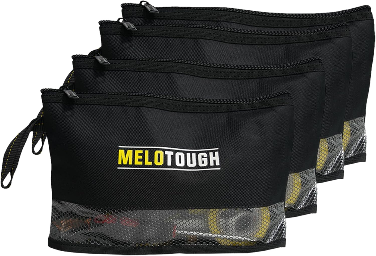 【ZB01-Red】MELOTOUGH Multi Tool Pouch Small Tool Bag Zipper Bag Zipper Pouches, Durable Storage Organizer Tote bag 2 packs（Red Color）