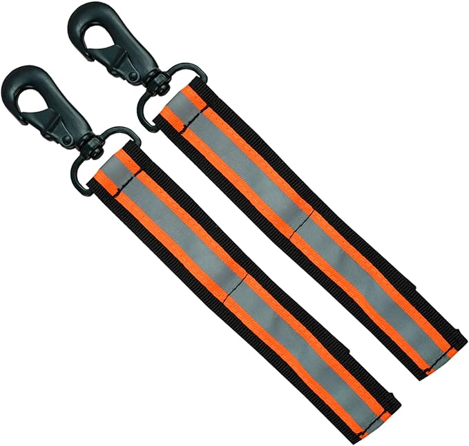 【GH04-1-Lime】MELOTOUGH Firefighter Glove Strap | Glove Holder with Glove Leash Swivel Snap Hook,Reflective Hi-Vis Lime for Quick Access All Style Find in Melo Tough (2 sets Quick Release Buckle-Lime)