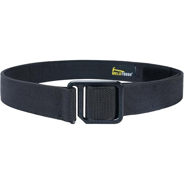 【MEB01-S】MELOTOUGH Modular EDC Tool Belt - 1.75 Inch Adjustable Black Nylon Work Belt with Metal Buckle,Electrician Tool Belts for Men