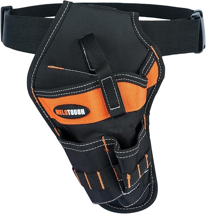 【MDH02】MELOTOUGH Left/Right Handed Belt Cordless Drill Holster for Tool Belt Drill Pouch Impact Driver Holster for Drill bits