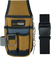 【MAP004-Brown】MELOTOUGH Pocket Tool Pouch Tool Belt Pouches with Belt Clip Utility Mini Tool Organizer Pouch for Electrician,Carpenter,Construction,Technician