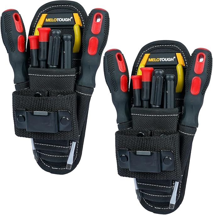 【MP006-BLACK】Small Tool Pouch with Belt Clip,Small Tool Holder Pouch, Min Work Organizer Tool Holster and Knife Holder