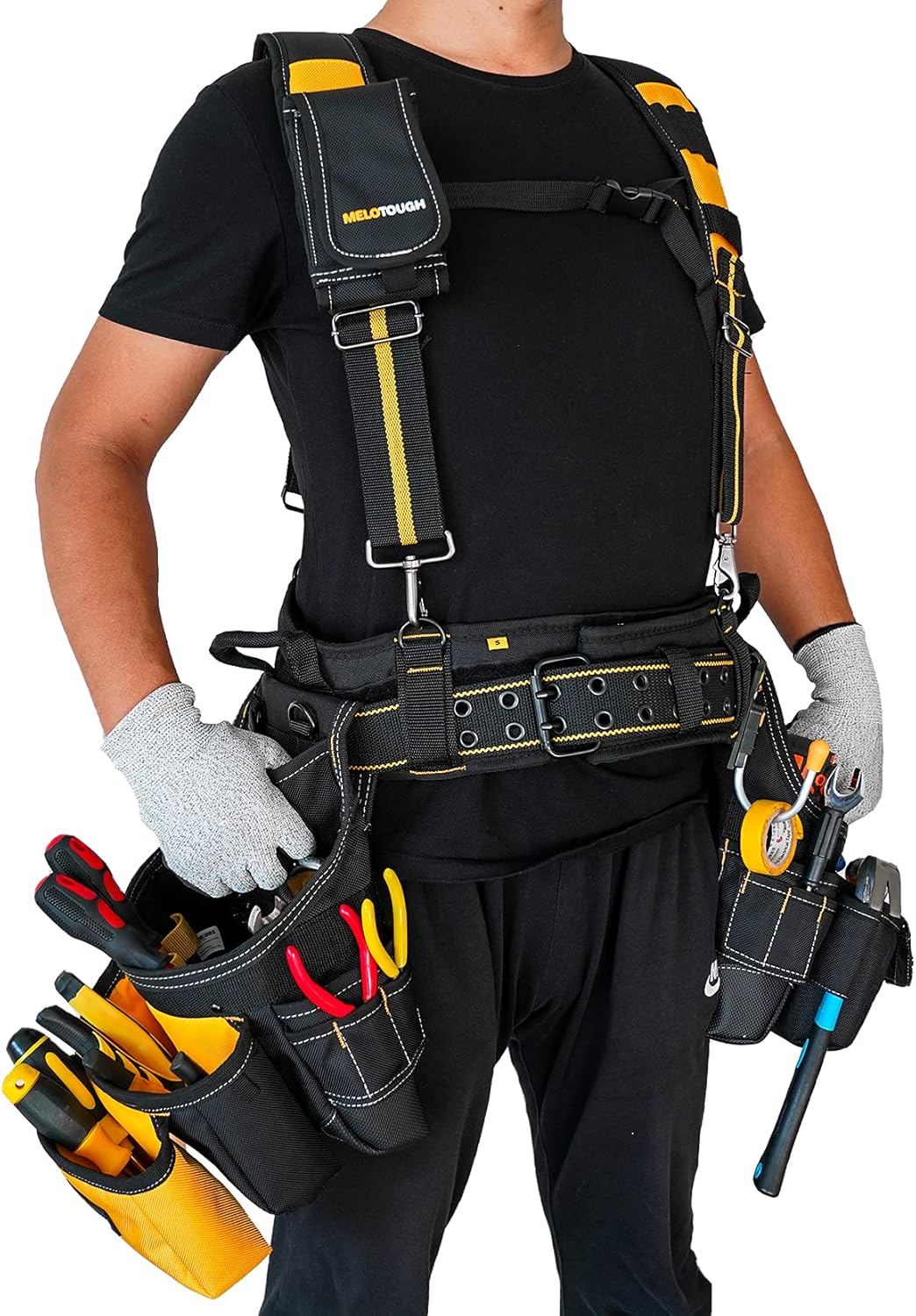 Apron May Rig MELOTOUGH 28-Pocket Pro Framer's rig Combo Apron Tool Belt and Heavy D ...