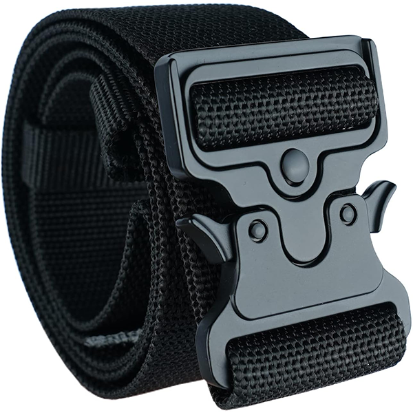 【WB006-Black】MELOTOUGH 2" Nylon Web Work Tool Belt for Men with Heavy Duty Quick Release Rugged Metal Buckle outdoor men's belt Tool Belts (Black)