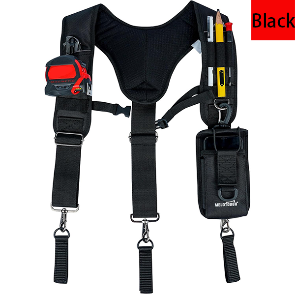MELOTOUGH Tool Belt Suspenders Work Belt Suspenders for Men Big and Tall Construction Bag Suspenders Padded Work belt for Carpenter/Electrician/Roofing/Farmer work(Y Back)