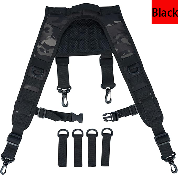 MELOTOUGH Tactical Outdoor H-Harness Duty Belt Suspenders (Battle Belt not Included)