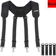 MELOTOUGH Construction Work Belt Padded Suspender Tool Belt Suspenders for Electrican Heavy Duty Big and Tall
