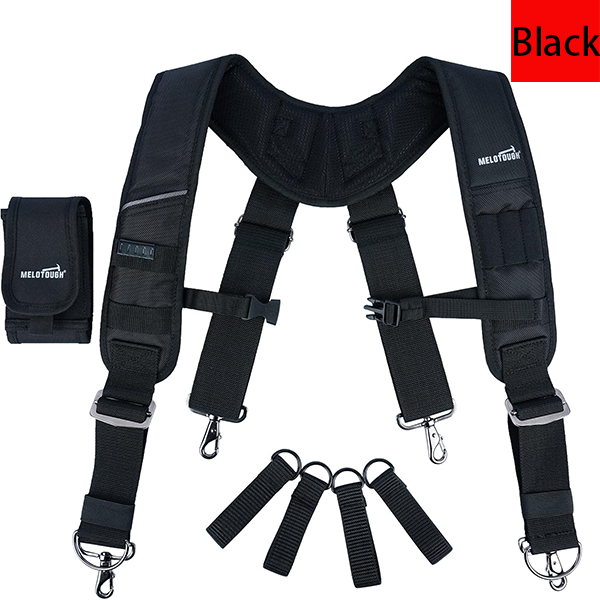 MELOTOUGH Tool Belt Suspenders Construction Bag Suspenders Heavy Duty Padded Work belt Suspenders for Carpenter/Electrician/Roofing/Farmer work Suspension Rig