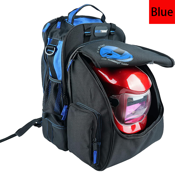 MELOTOUGH Welding Tool backpack for Tools and Helmet Extreme Gear Pack with Large Capacity Helmet Holder Luggage Storage Bag (Black)