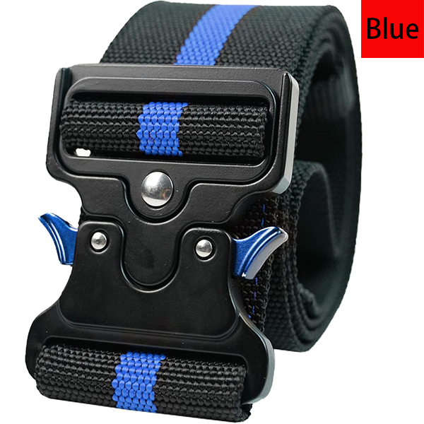 MELOTOUGH 2" Nylon Web Work Tool Belt for Men with Heavy Duty Quick Release Rugged Metal Buckle outdoor men's belt Tool Belts （Blue）