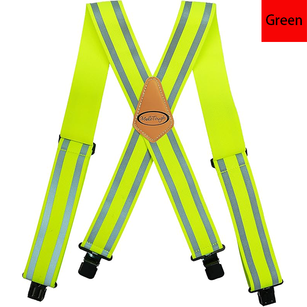 MELOTOUGH Reflective Safety Suspenders|Work Suspenders with Hi Viz Reflective Strip Hold Up Tool Belt Suspenders